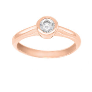 Brilio Půvabný prsten z růžového zlata se zirkonem SR042RAU 62 mm