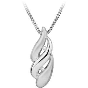 Art Diamond Stříbrný náhrdelník s diamanty DAGS814/50
