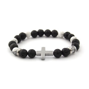 Beneto Korálkový náramek z lávového kamene