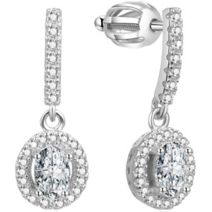 Beneto Stříbrné náušnice se zirkony TAGUP1647S