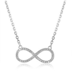 Beneto Stříbrný náhrdelník s nekonečnem AGS778/48