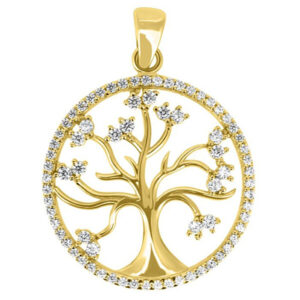 Brilio Krásný přívěsek ze žlutého zlata Strom života PENT014_AU_Y