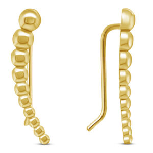 Brilio Silver Minimalistické podélné pozlacené náušnice EA80Y