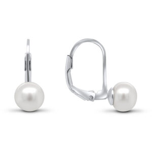 Brilio Silver Nadčasové stříbrné náušnice s perlami EA9 1