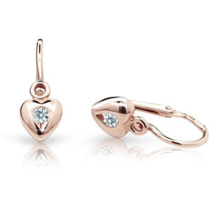 Cutie Jewellery Dětské náušnice z růžového zlata C1556-10-X-4 zelená