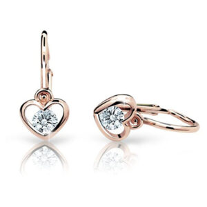 Cutie Jewellery Dětské náušnice z růžového zlata C1943-10-X-4 zelená