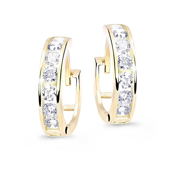 Cutie Jewellery Slušivé dětské náušnice ze žlutého zlata C3345-80-X-1 zelená