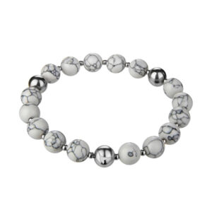 Emily Westwood Módní korálkový náramek z howlitu WB1213S
