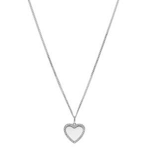 Fossil Romantický ocelový náhrdelník se zirkony Vintage Iconic JF03641040