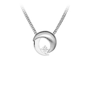 MOISS Krásný stříbrný přívěsek s čirým zirkonem P0001068