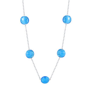 Praqia Originální stříbrný náhrdelník Blue sky N6422_RH