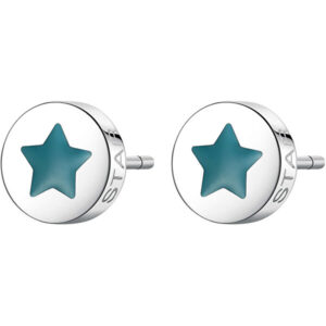 S`Agapõ Krásné ocelové náušnice hvězda CLICK SCK57