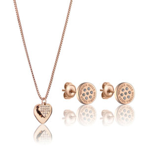 Victoria Walls Elegantní bronzová sada šperků s krystaly VS1117R (náušnice