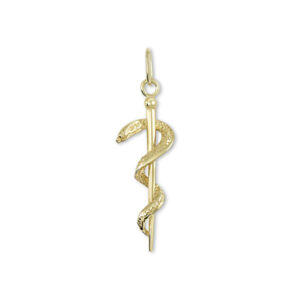 Brilio Zlatý přívěsek Aeskulapova hůl 241 001 00775