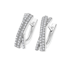 Lotus Silver Třpytivé stříbrné náušnice nekonečno It Girl LP3325-4/1