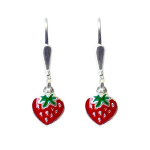 Praqia Dětské stříbrné náušnice Jahůdka NA8021_RH