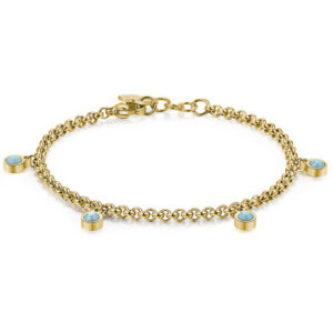 S`Agapõ Ocelový náramek s tyrkysovými krystaly Luce SCE15