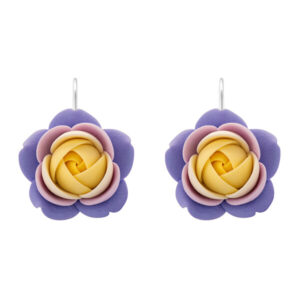 Troli Barevné visací náušnice ve tvaru kytiček Tammy