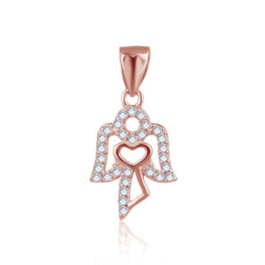 Beneto Bronzový přívěsek se zirkony Andílek AGH678-RG