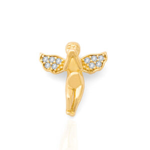 Beneto Exclusive Něžný zlatý přívěsek Andělíček AUH0002-G-WH-0140