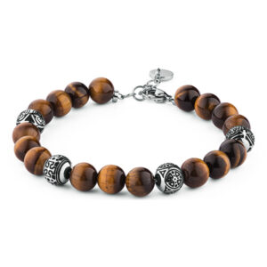 Brosway Korálkový náramek s tygřím okem Karma BRM12