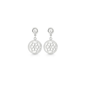 Guess Ocelové náušnice s přívěsky Blooming Peony JUBE01232JWRHT/U