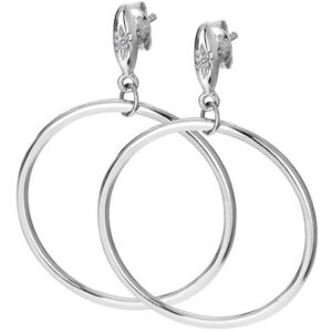 Hot Diamonds Stříbrné kruhové náušnice s diamanty Hoops DE631