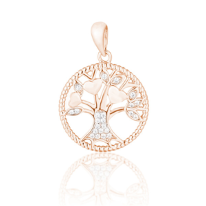 JVD Něžný bronzový přívěsek se zirkony Strom života SVLP0755XF6RO00