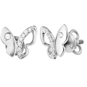 JVD Stříbrné náušnice Motýlci SVLE0632XH2BI00