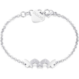 S`Agapõ Ocelový náramek s motýlky Trio SRI14