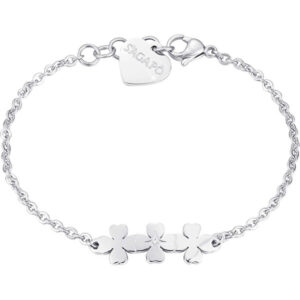 S`Agapõ Ocelový náramek se čtyřlístky Trio SRI15