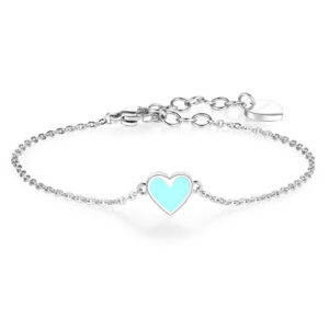 S`Agapõ Ocelový náramek se srdíčkem Click SCK12