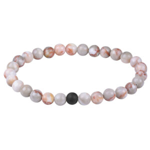 Troli Korálkový náramek z růžového jaspisu a onyxu 18 cm