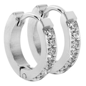 Troli Ocelové náušnice s krystaly