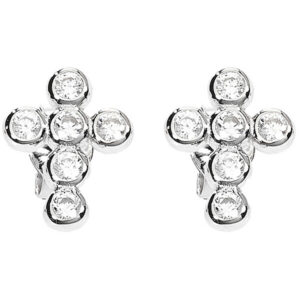 Amen Originální stříbrné náušnice se zirkony Rosary OBOBB