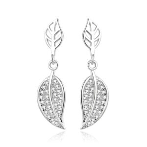 Beneto Elegantní stříbrné náušnice se zirkony AGUP1866