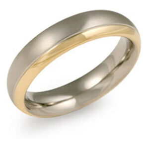 Boccia Titanium Pozlacený titanový snubní prsten 0130-08 66 mm