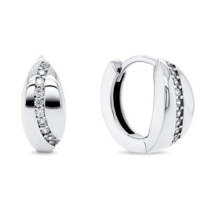 Brilio Silver Elegantní stříbrné náušnice se zirkony EA208W