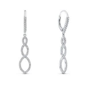 Brilio Silver Luxusní náušnice se zirkony EA143W