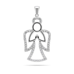 Brilio Silver Něžný stříbrný přívěsek Andílek PT38W