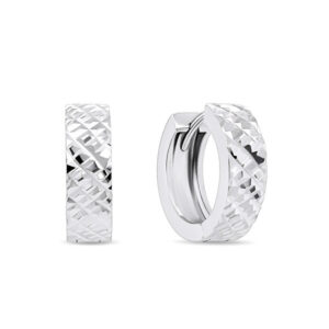 Brilio Silver Stylové kruhové stříbrné náušnice EA153W