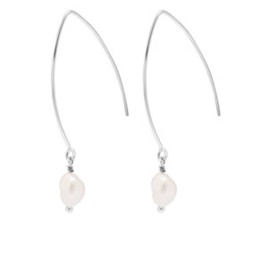 Decadorn Stříbrné náušnice s pravými perlami Sea Pearl Dropper Earrings