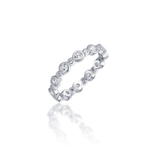 JVD Půvabný stříbrný prsten se zirkony SVLR0359XH2BI 56 mm