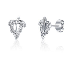 JVD Stříbrné náušnice Lísteček SVLE1031XF6BI00