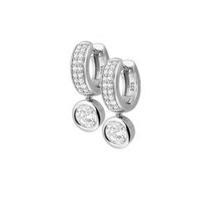 JVD Třpytivé stříbrné náušnice se zirkony SVLE0581XH2BI00