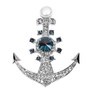 JwL Luxury Pearls Nádherná perlová brož kotva 2v1 JL0513