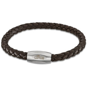 Lotus Style Tmavě hnědý kožený náramek LS2048-2/1