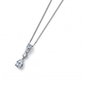 Oliver Weber Jemný stříbrný náhrdelník s krystaly Genuine Drop 61184 (řetízek