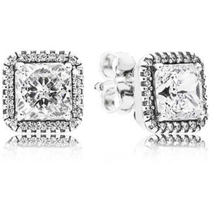 Pandora Oslnivé čtvercové náušnice 290591CZ