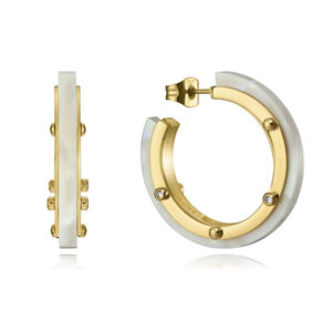 Viceroy Ocelové kruhové náušnice s perletí Air 15121E01012